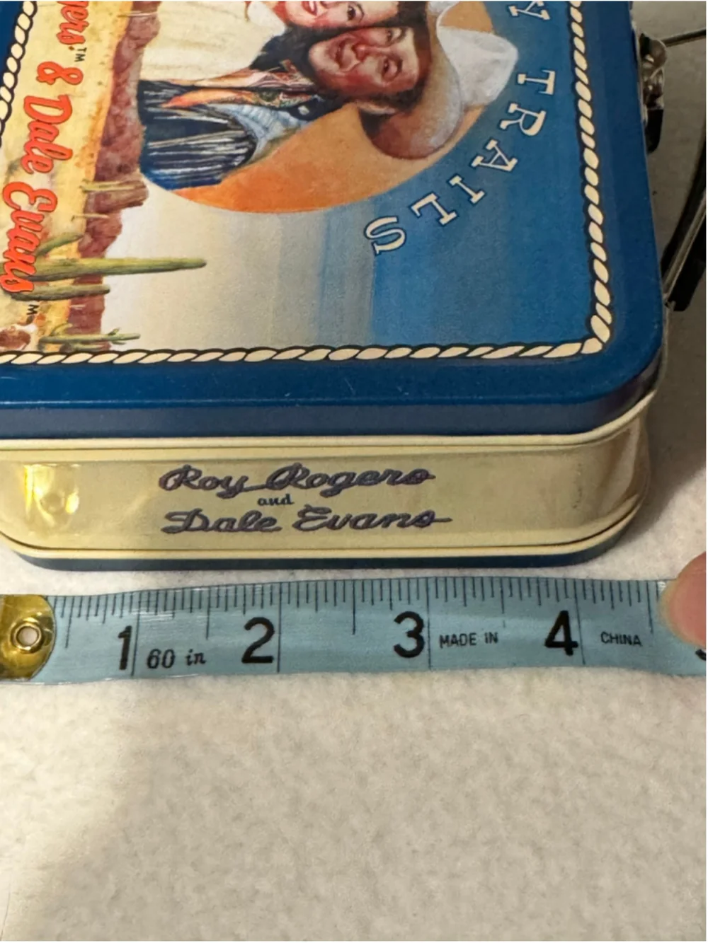 Men's Fossil Roy Rogers & Dale Evans Photo Bolo Tie, Collector Tin Box